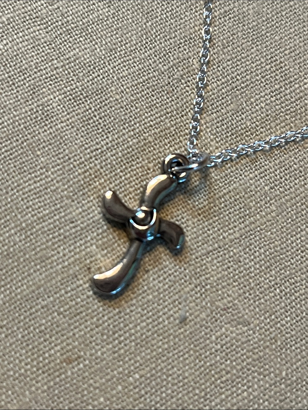 Silver Cross Choker Necklace